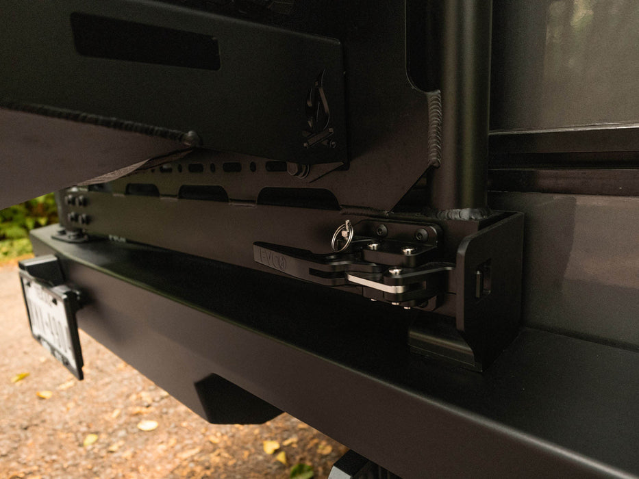 Flatline 2021-2027 Winnebago Ekko Rear Bumper, Ladder, & Carrier Swing-Out System – installed on vehicle, image 14 of 21