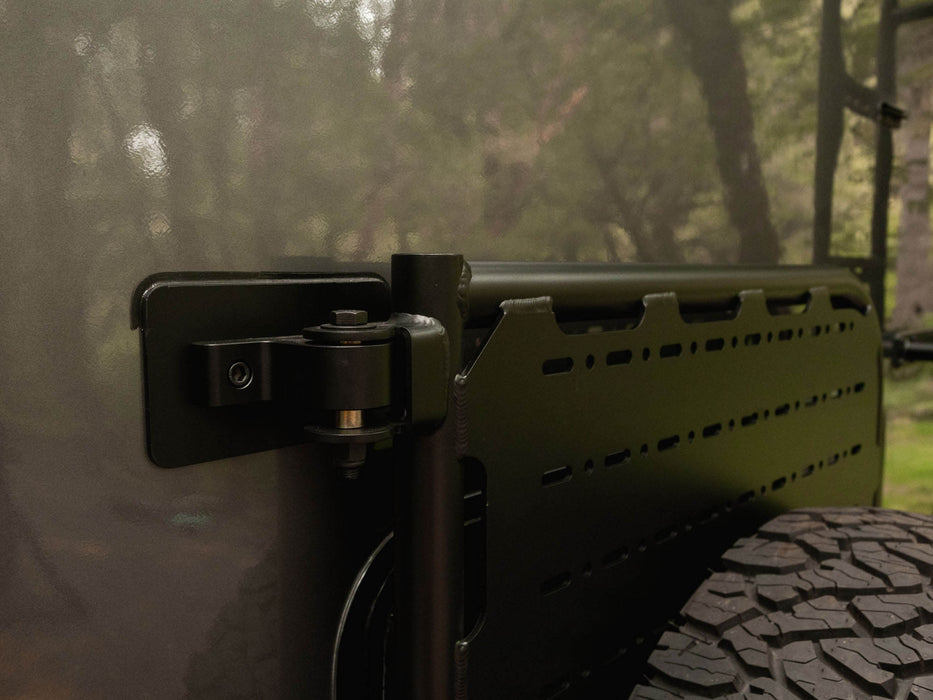 Flatline 2021-2027 Winnebago Ekko Rear Bumper, Ladder, & Carrier Swing-Out System – installed on vehicle, image 9 of 21