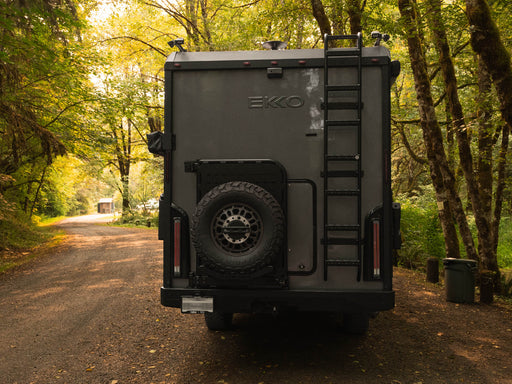 Flatline 2021-2027 Winnebago Ekko Rear Bumper, Ladder, & Carrier Swing-Out System – installed on vehicle, image 2 of 21