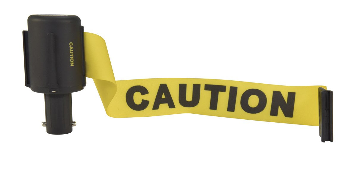 Vestil WBS-CAUTION plastic web barrier caution reel yellow / black - view 2