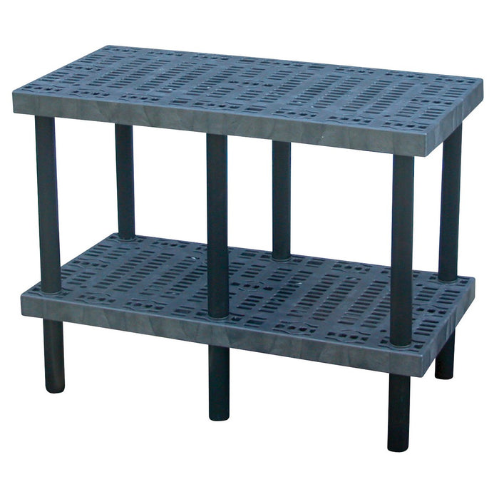 Vestil WBT-G-4824 High-Density Polyethylene Grid Work Bench Table 24 in. x 48 in. 688 lb. Capacity Black