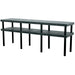 Vestil WBT-G-9624 High-Density Polyethylene Grid Work Bench Table 24 in. x 96 in. 1,350 lb. Capacity Black