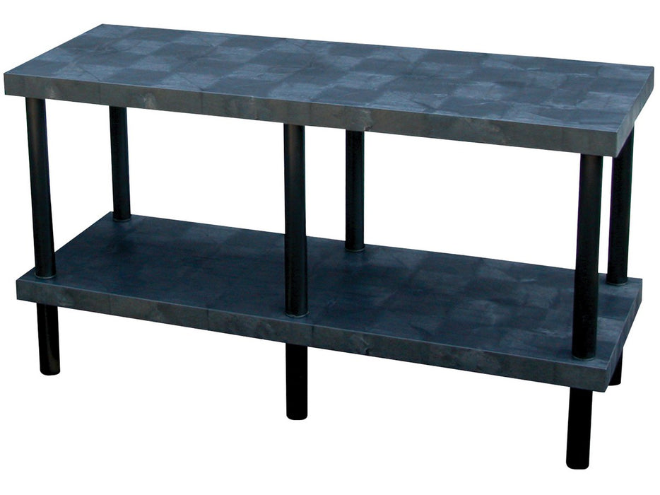 Vestil WBT-S-6624 High-Density Polyethylene Solid Work Bench Table 24 in. x 66 in. 1,070 lb. Capacity Black