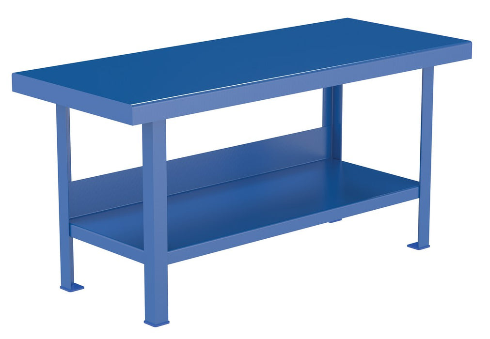 Vestil WBT-S-HD-BS-3072 Heavy Duty Steel Work Bench 30 in. x 72 in. 8,000 lb. Capacity Blue