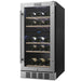 Empava EMPV-WC10D built-in dual zone wine fridge with five shelves