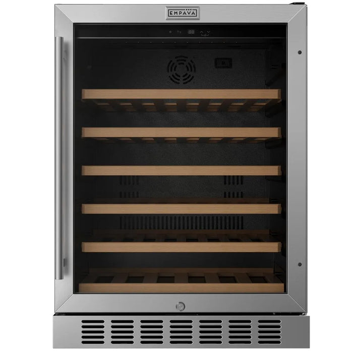 Empava EMPV-WC11S 24 inch built-in wine cooler in stainless steel, 46 bottle capacity