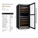 Empava EMPV-WC14D 53 inch tall dual zone wine cooler column for a dining room, cellar or home bar