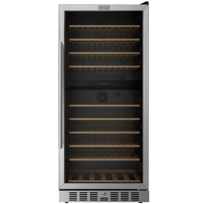 Empava EMPV-WC14D 24 inch dual zone wine cooler, 53 inches tall, stainless steel