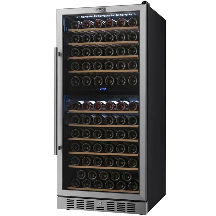 Empava EMPV-WC14D 119 bottle dual zone wine refrigerator with 10 shelves