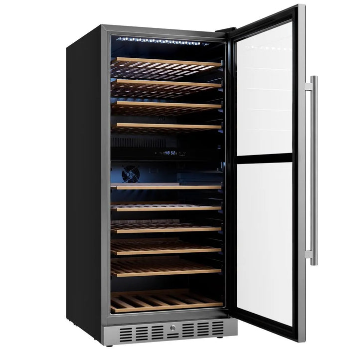 Empava 119 bottle dual zone wine cooler EMPV-WC14D with independent 41-64°F upper and lower zones