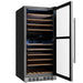 Empava 119 bottle dual zone wine cooler EMPV-WC14D with independent 41-64°F upper and lower zones