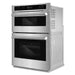 Cosmo 30 in. Regal Collection 6.4 cu. ft. Electric Microwave Wall Oven Combination, True European Convection, Stainless Steel right side view