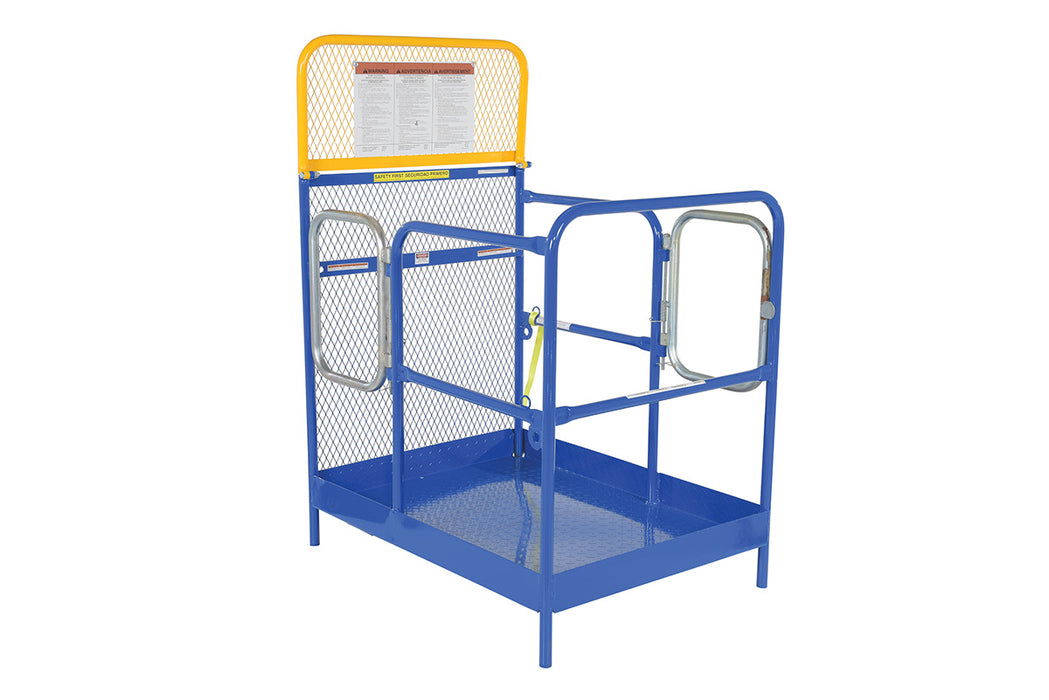 Vestil WP-3648-DD Steel Work Platform With 2 Door Entry 36 in. x 48 in. 1,000 lb. Capacity Blue