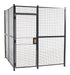 Vestil WPC-D-4X6-2 Woven Wire 4 ft. x 6 ft. 2 Sided With Slide Up Service Window Driver/Trucker Access Cage Gray