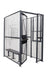Vestil WPC-D-4X8-3 Woven Wire 4 ft. x 8 ft. 3 Sided With Slide Up Service Window Driver/Trucker Access Cage Gray