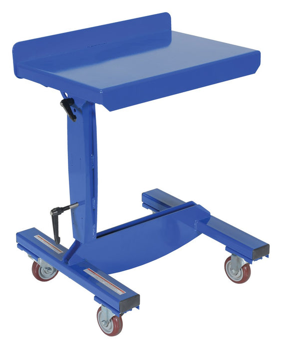 Vestil WPT-1624 Steel Mobile Tilting Work Table 16 in. x 24 in. 200 lb. Capacity Blue