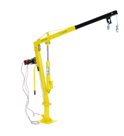 Vestil WTJ-2-DC Steel DC Powered Winch Truck Jib Crane 500 lb. Extended Capacity Yellow