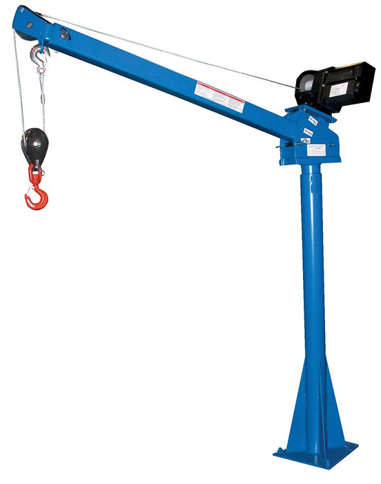 Vestil WTJ-20-3-DC Steel DC Powered Jib Crane 3-5 ft. Boom 2,000 lb. Capacity Blue