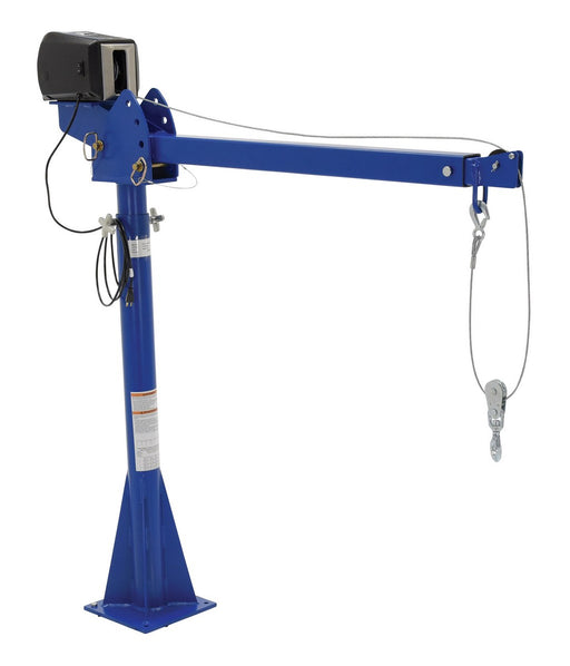 Vestil WTJ-20-4-AC-CSA Steel AC Powered Jib Crane CSA Compliant 4-7 ft. Boom 2,000 lb. Capacity Blue