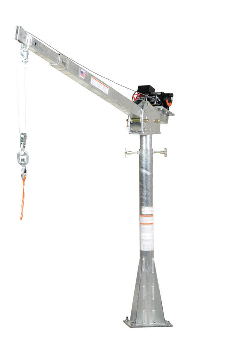 Vestil WTJ-20-4-DC-GAL galvanized steel dc powered jib crane - view 2
