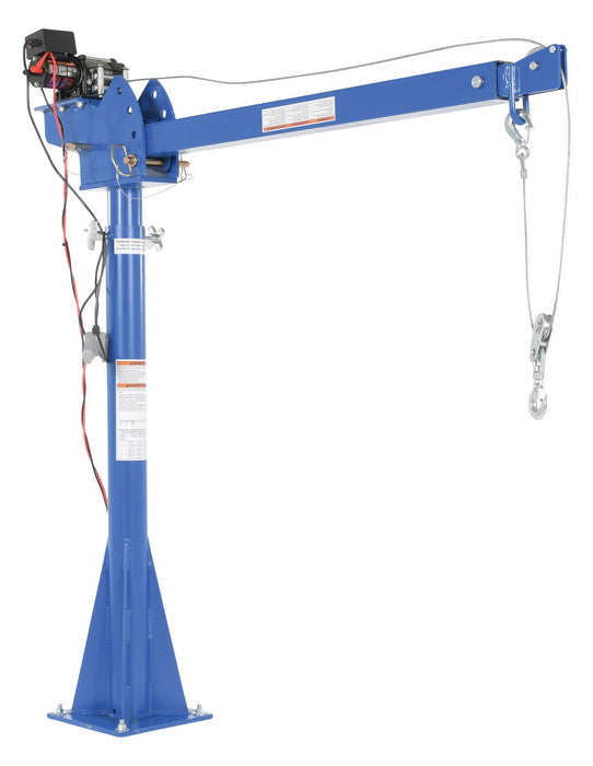 Vestil WTJ-20-4-DC Steel DC Powered Jib Crane 4-7 ft. Boom 2,000 lb. Capacity Blue