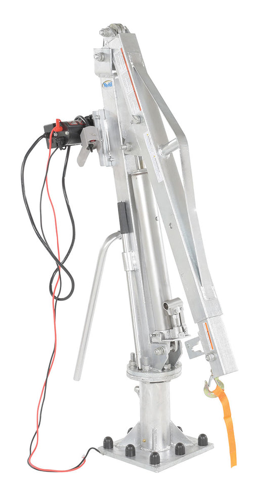 Vestil WTJ-4-G-DC Galvanized Steel DC Powered Winch Truck Jib Crane 52 in. Reach 1,000 lb. Extended Capacity Gray