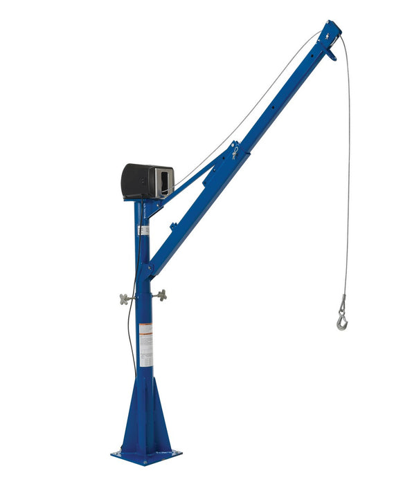 Vestil WTJ-E-15-3-AC-CSA Steel AC Powered Jib Crane CSA Compliant 3-1/2 to 5-1/2 ft. Boom 1,500 lb. Capacity Blue