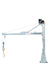 Vestil WTJ-E-15-3-DC-GAL Galvanized Steel DC Powered Jib Crane 3-1/2 to 5-1/2 ft. Boom 1,500 lb. Capacity Gray