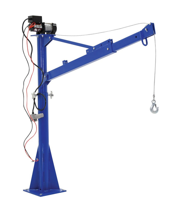 Vestil WTJ-E-15-3-DC Steel DC Powered Jib Crane 3-1/2 to 5-1/2 ft. Boom 1,500 lb. Capacity Blue