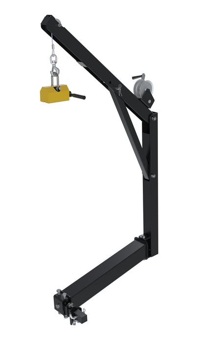 Vestil WTJ-HITCH-ML-6 Steel Hitch Mounted Truck Jib Crane With Magnet 600 lb. Capacity Black