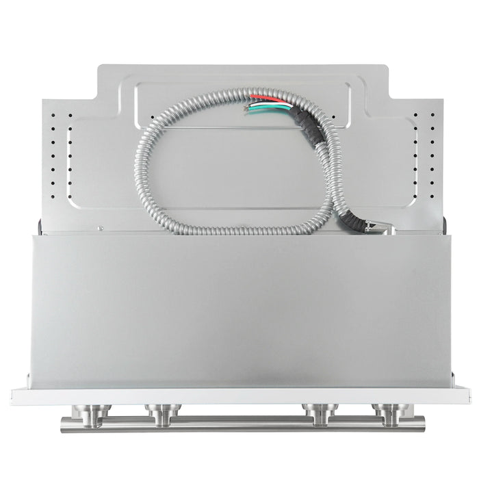 Forno Vomero 30-Inch Double Wall Oven with 10 cu.ft Total Capacity in White with Stainless Steel Handle (FBOEL1324-30WHT)