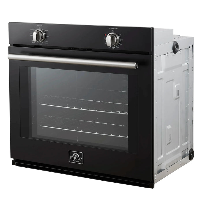 Forno Vomero 30-Inch Wall Oven with 5 cu.ft Total Capacity in Black with Stainless Steel Handle (FBOEL1370-30BLK)