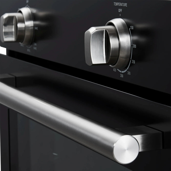 Forno Vomero 30-Inch Wall Oven with 5 cu.ft Total Capacity in Black with Stainless Steel Handle (FBOEL1370-30BLK)