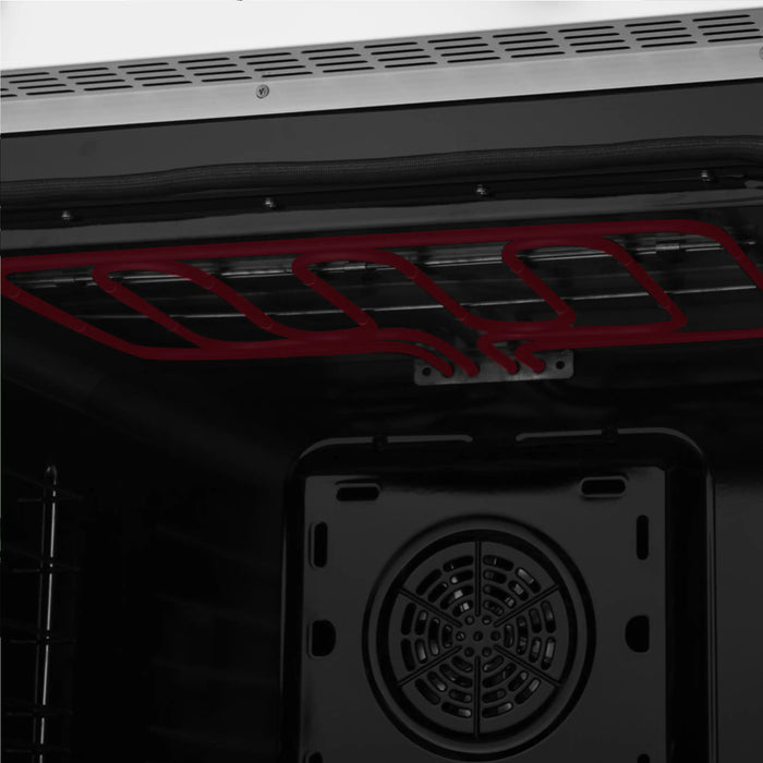 Forno Asti 30-Inch Double Electric Wall Oven with Upper French Doors in White with Antique Brass Trim (FBOEL1340-30WHT)