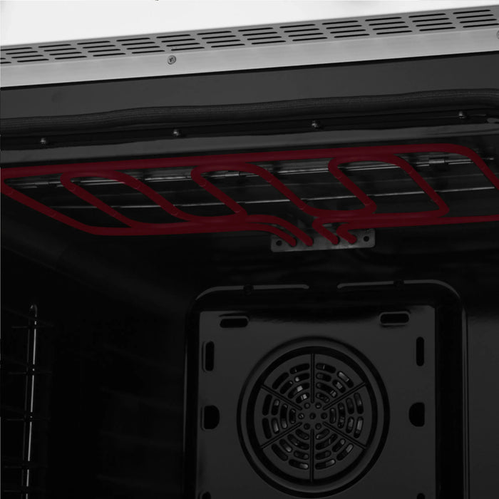 Forno Asti 30-Inch French Door Electric Wall Oven in White with Antique Brass Handles (FBOEL1333-30WHT)