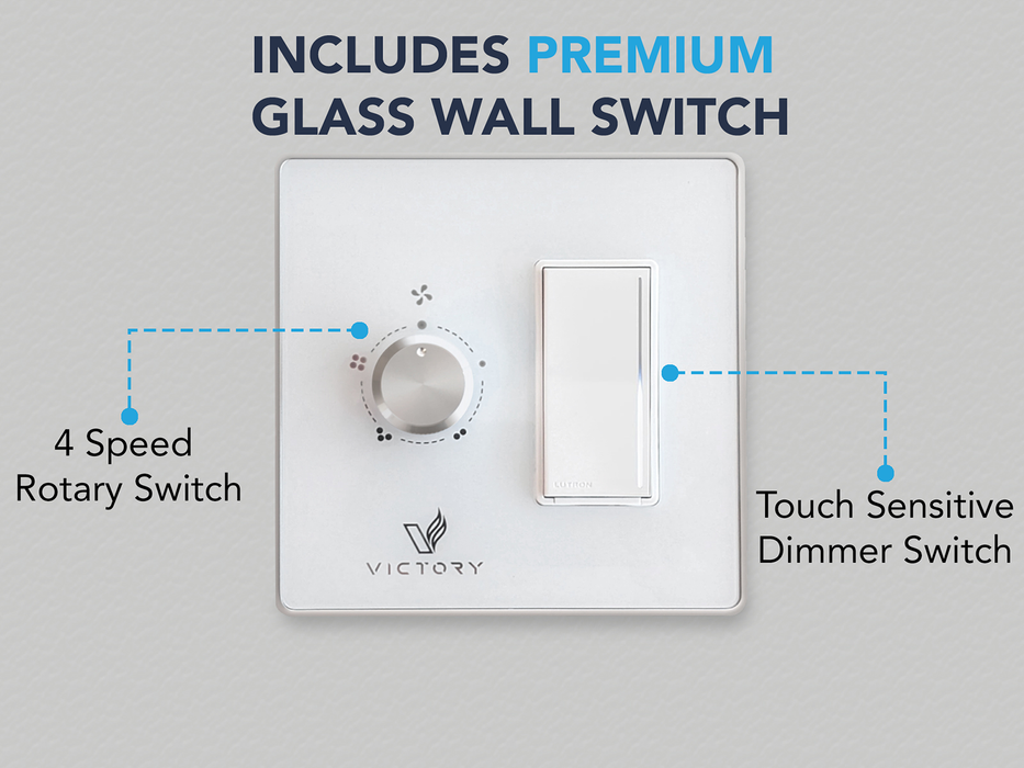 Wall switch for Victory Sunset white ceiling range hood