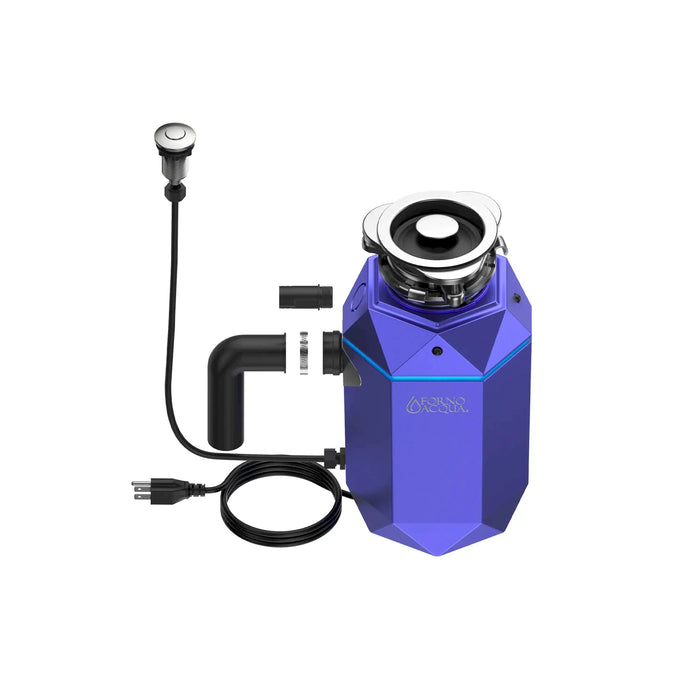 Forno Acqua BrightDiamond Amethyst 1HP Super Quiet Garbage Disposal Corded with Motion Sensor Cabinet Light & Pre-Wired Air Switch (WDD100TA1AM)