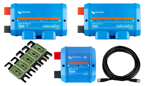 High quality photo of the Victron Lynx Power Distribution System Bundle with Lynx Shunt made for the Current Connected kits page. Photographed by Current Connected.