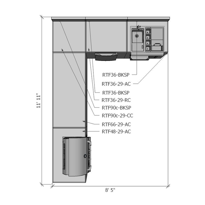 Chicago Brick Oven - DIY Wheaton Kitchen - 20' L-Shaped Kitchen