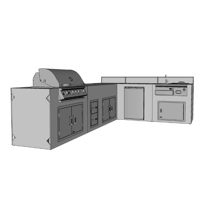 Chicago Brick Oven - DIY Wheaton Kitchen - 20' L-Shaped Kitchen