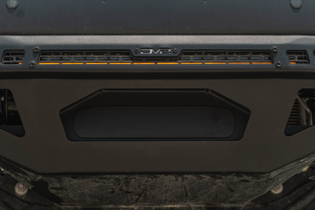 DV8 Offroad Winch Fairlead Cover Plate – installed on vehicle, image 3 of 11