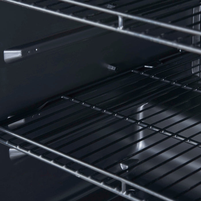 Forno Frescolino 24-Inch Beverage Cooler in Black with Antique Brass Handle, with LED Lighting, Triple Glass Door, 188 Can Capacity, Built-In or Freestanding (FWCDR6665-24BLK)