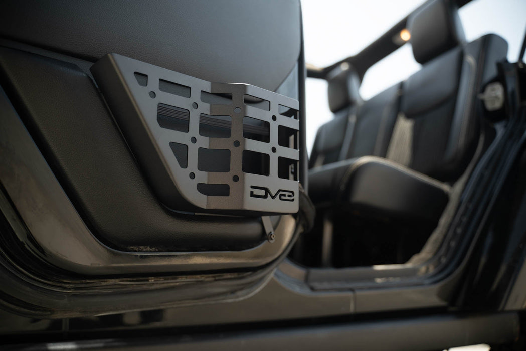 DV8 Offroad 2011-2018 Jeep Wrangler JK Rear Door Pocket Molle Panels – installed on vehicle, image 7 of 12