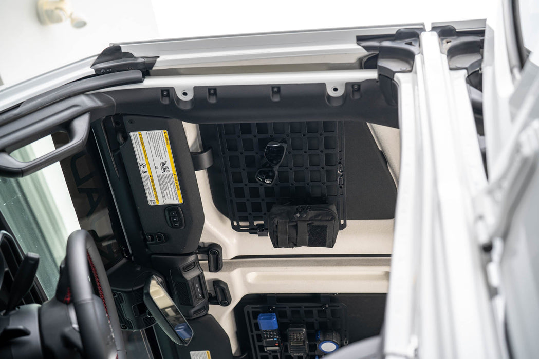 DV8 Offroad 2018-2026 Jeep Wrangler JL Roof Mount for 15” x 12” Molle Panel – installed on vehicle, image 6 of 12