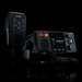 em-trak X100 VHF/DSC marine radio with AIS Class B and fist mic, angled view