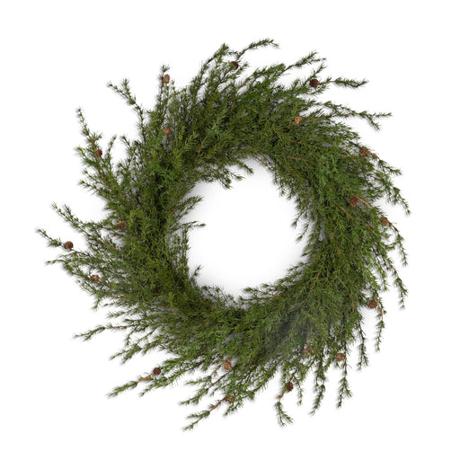 Park Hill Collection Large Pine Wreath with Pinecones, 55"