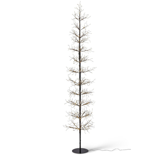 Park Hill Collection Black Wrapped Twinkling Lights Tree, 9'