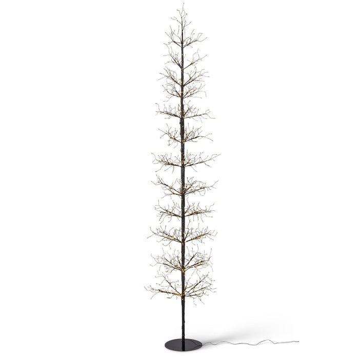 Park Hill Collection Black Wrapped Twinkling Lights Tree, 9'