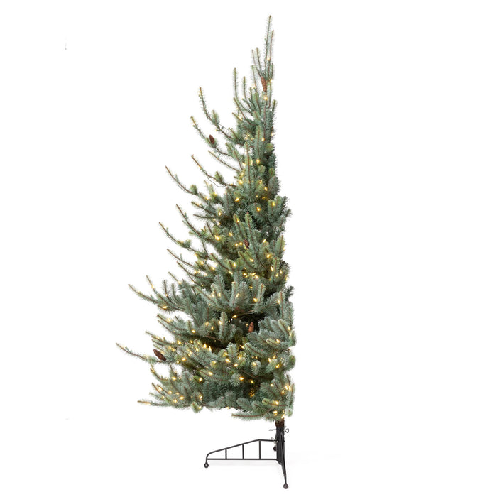 Park Hill Blue Spruce Half Christmas Tree, 7.5' XPQ20290 - back view