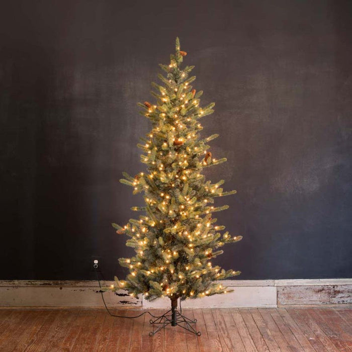 Park Hill Collection Tree Lot 7.5' Park Hill Slim Line Blue Spruce LED Lights XPQ82170 Park Hill Collection